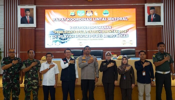 Kapolrestro Bekasi dan Forkopimda Gelar Rapat Kesiapan Pengamanan Pemilihan Kepala Daerah 2024