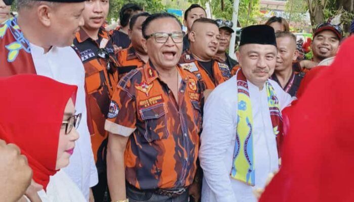 Pemuda Pancasila Kawal Tri Adhianto – Harris Bobihoe Daftar di KPU Kota Bekasi
