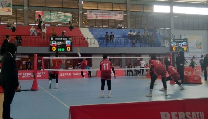 Tim Takraw Putri Regu Jateng Vs Sumut Sekaligus Raih Medali Emas Pecahkan Rekor PON XXI 2024