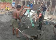 Babinsa Berkontribusi Dalam Pembangunan Rumah Warga, Wujudkan Kemanunggalan TNI dengan Rakyat