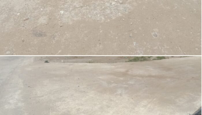 Belum Seumur Jagung Dikerjakan Ruas Jalan Desa Ulak Petangisan sudah Pecah/Retak
