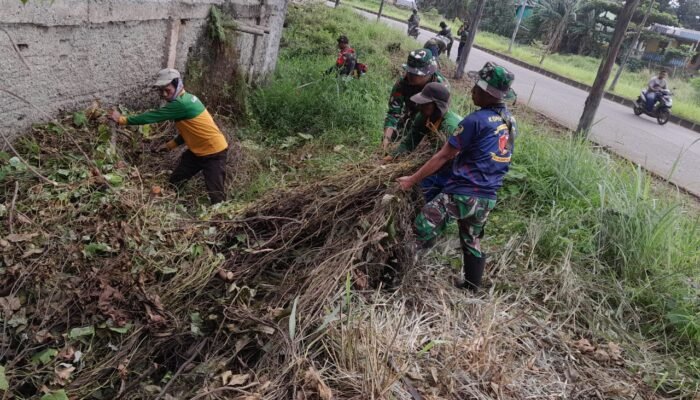 Peringati HUT Kodam Jaya ke-75, Koramil 05/Bantargebang Gelar Karya Bakti Bersama Tiga Pilar dan Warga