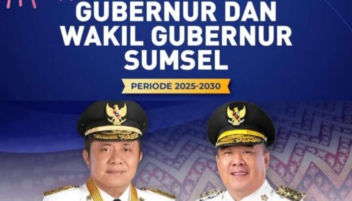 JK-SS Ucapkan Selamat Pelantikan Gubernur dan Wakil Gubernur Sumsel 2025- 2030