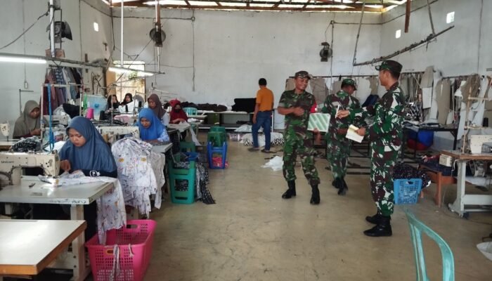 Babinsa Kunjungi Usaha Konveksi Warga Binaan Dorong Peningkatan Ekonomi