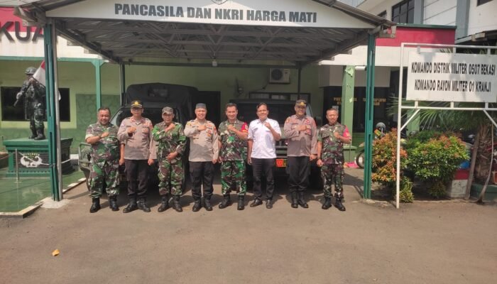 Kapolsek Bekasi Barat Silaturahmi Ke Koramil 01 Kranji Tingkatkan Sinergitas TNI – POLRI