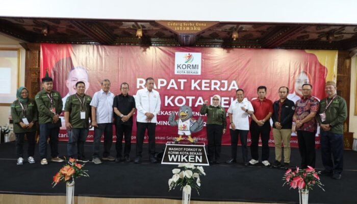 Wali Kota Bekasi Buka Rapat Kerja KORMI, Luncurkan Maskot dan Logo WIKEN.