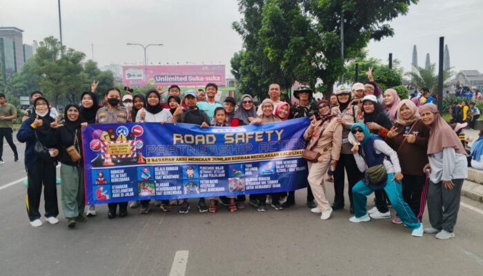 Satlantas Polres Metro Bekasi Kota Unit Kamsel Laksanakan Sosialisasi HBKB dan Kampanye Keselamatan Berlalu Lintas