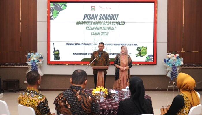 Bupati Ucapkan Terima Kasih Saat Pisah Sambut Dandim Boyolali