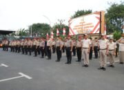 Semprotan Water Canon hingga Siraman Kembang Warnai Kenaikan Pangkat 71 Personel Polres Metro Bekasi Kota